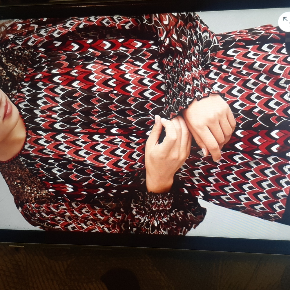 Anthroplogie bl_nk.sequin embellished blouse